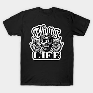 Thug Life Themed Vector Design T-Shirt